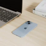 Apple-iPhone-14-On-the-Desk-Blue